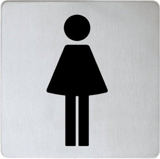 Keuco Universal Tabliczka na drzwi, Symbol - Panie, Stal Nierdzewna 14977070000