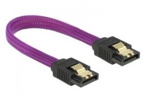 Delock Kabel SATA DATA III 0.1m z metalowymi zatrzaskami Premium KKDOKUBA0410 [5343342]