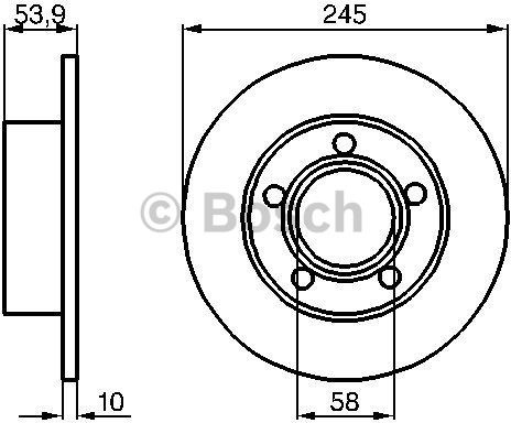 BOSCH Tarcza hamulcowa tylna, 0 986 478 461  0986478461