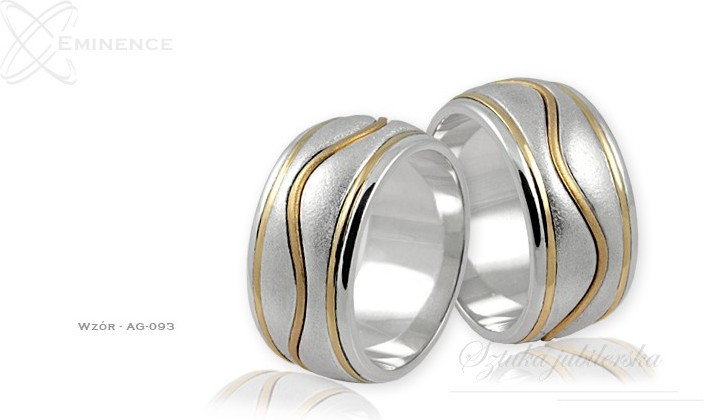 Eminence Obrączki srebrne - wzór Ag-093