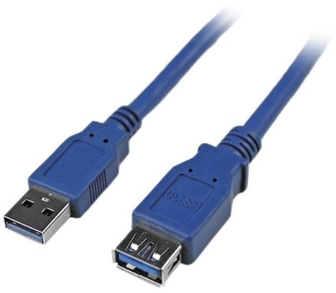 StarTech . com kabel przedłużający USB 3.0 Typ A/typ A (M/F, 1,8 m), niebieski  niebieski 1,8 m