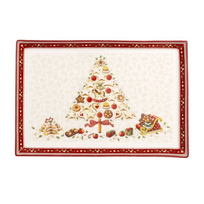 Villeroy & Boch Winter Bakery Delight Półmisek na ciasto duży wymiary: 39 x 26,5 cm (14-8612-2850)