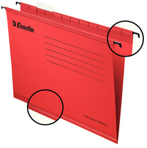 Esselte Teczki wiszące zawieszane Pendaflex 25 sztuk czerwona ET1255