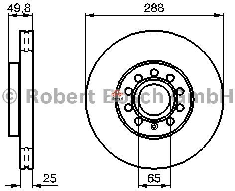 BOSCH Tarcza hamulcowa 0 986 479 088