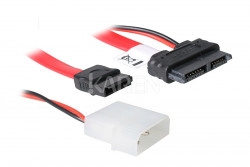 Akasa kabel SATA Kombo Slimline SATA / Molex / 40cm (AK-CB050-40)