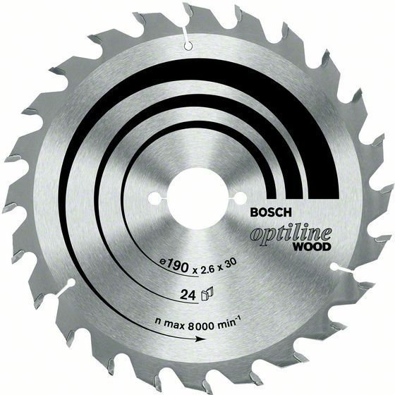 Bosch tarcza tnąca Optiline Wood 190 x 30 x 2,0 mm, 24 2608641185