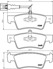 BREMBO Zestaw klocków hamulcowych, hamulce tarczowe P 85 091