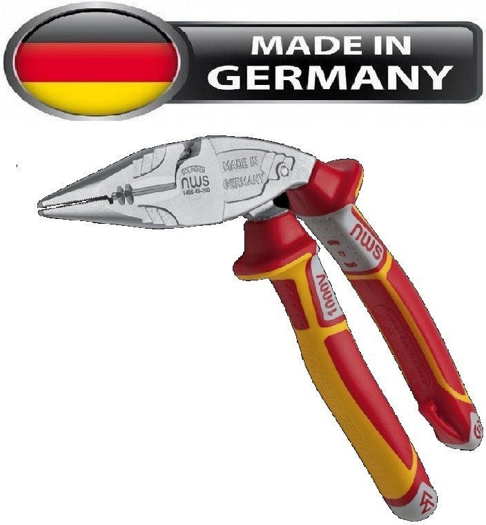 NWS Szczypce Made in Germany kombinerki Wielofunkcyjne łamane Ergomultii 200mm 1 (1406-49VDE-200)