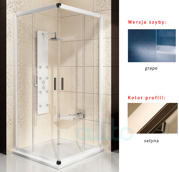 Ravak Blix BLRV2-90 90x90 profil satyna szkło grape 1LV70U00ZG