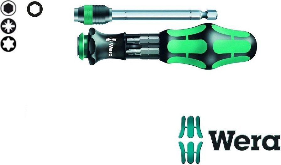 Wera Rękojeść z uchwytem do grotów 1/4 + 6 grotów Kraftform Kompakt 22 (050 (5051023001)