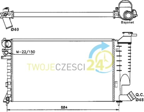NRF Chłodnica, układ chłodzenia silnika 58183