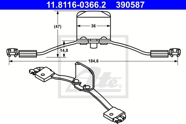 ATE ZESTAW INST KLOCKA HAM  11.8116-0366.2 VOLVO XC90 I 2.5T AWD 12-