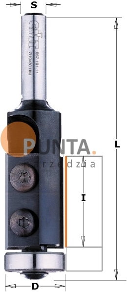 CMT FREZY NA PŁYTKI WYMIENNE Z ŁOŻYSKIEM Art. 657 657.692.11