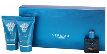 Versace Eros woda toaletowa 5 ml + żel pod prysznic 25 ml + balsam po goleniu 25 ml