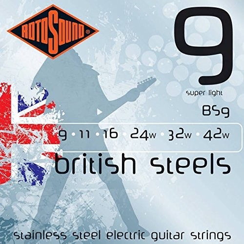 Rotosound rotos górne British Steels Electric Guitar Strings BS9