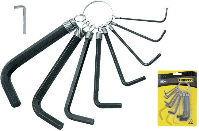 Modeco Komplet kluczy imbusowych - 8 szt. MN-54-100