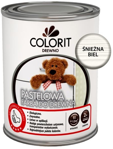 Colorit Farba pastelowa  Drewno śnieżna biel 0 75 l
