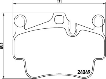 BREMBO Zestaw klocków hamulcowych, hamulce tarczowe P 65 015