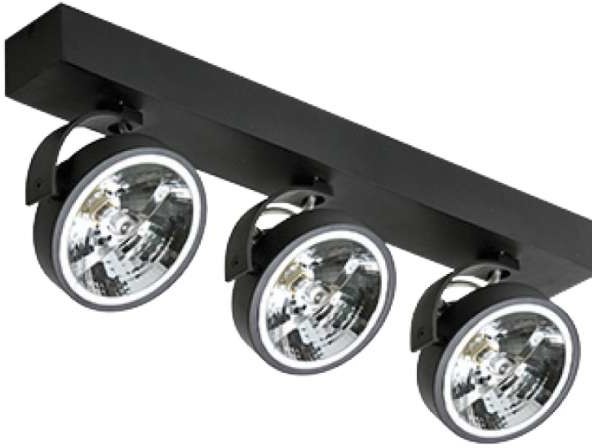 Azzardo Spot LAMPA sufitowa JERRY 3 GM4302-12V BK reflektorowa OPRAWA metalowy PLAFON regulowany czarny