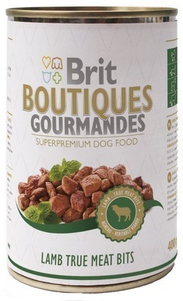 Brit Boutiques Gourmandes Lamb True Meat Bits - Jagnięcina kawałki mięsne 400g 5
