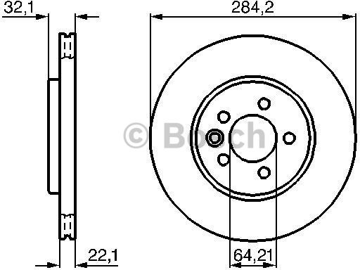 BOSCH Tarcza hamulcowa przednia, 0 986 478 314  0986478314
