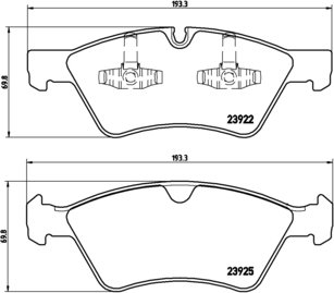 BREMBO Zestaw klocków hamulcowych, hamulce tarczowe P 50 063