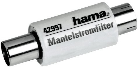 Hama Koax płaszcz power Filter (usuwa  szlifowanie, kabelfernsehtauglich) Biały 00042997