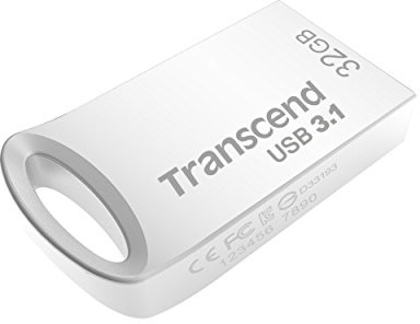 Transcend TS32GJF710SPE JetFlash pamięć USB 32 GB (USB 3.1 Gen1/3.0, kolor srebrny) [łatwe do otwarcia opakowanie Amazon Frustration Free] TS32GJF710SPE