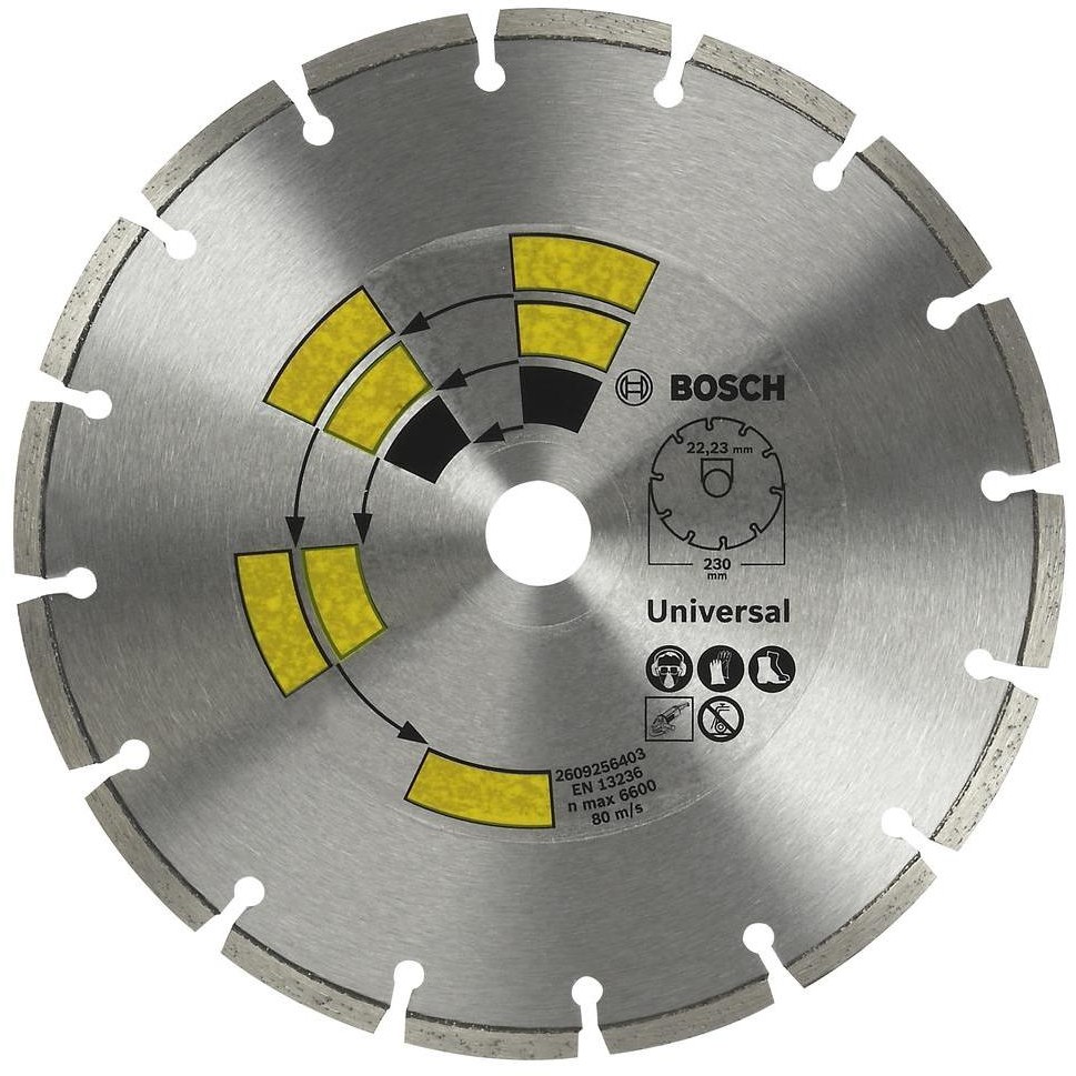 Bosch Diamentowa tarcza tnąca Universal 2609256400 Średnica 115 mm Średnica wewnętrzna 22.23 mm 1