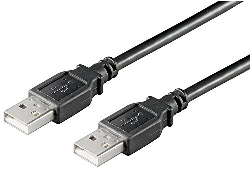 Ewent Kabel USB 2.0 Typ A/A männlich/männlich, doppelt geschirmt AWG 28 in Kupfer, Schwarz 1.80 m schwarz