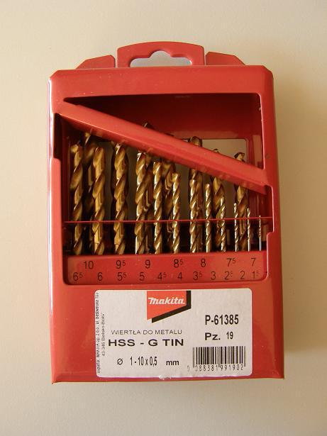 Makita ZESTAW 19 WIERTEŁ do metalu P-61385