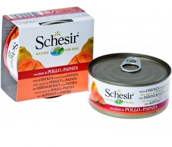 Schesir Karma Dla Psa Puszka Kurczak Papaja 150G