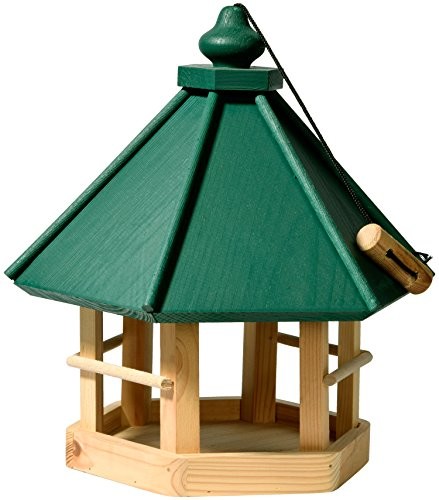 dobar Dobar 90038Fsce Klassisches Vogelhaus Aus Holz Zum Aufhängen 6-Eckig, 29 X 32 X 36 Cm, Grün