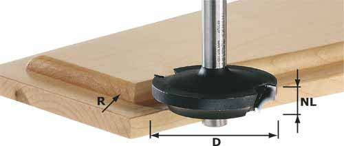 Festool frez do płycin, HW z trzpieniem 8 mm HW D42,7/13/R6 (491138)