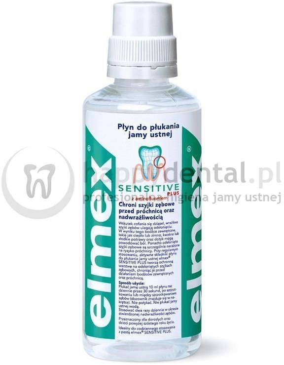 Elmex Gaba Sensitive Plus 400ml - płyn chroniący szyki zębowe przed próchnicą or