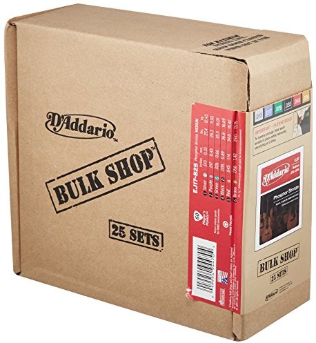 D'Addario EJ17-B25 struny gitara naciągi gitara akustyczna (dwie warstwy ekranujące fosforu brązu, średnia, grubość 0,013  0,056 cala), 25 zestawów kompletne struny EJ17-B25