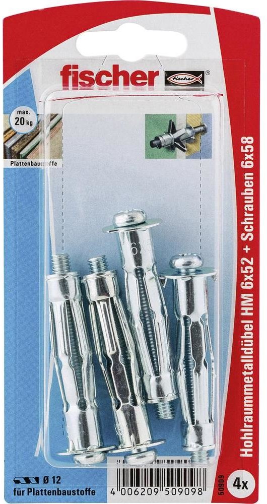 Fischer Kotwa do pustaków ściennych HM 6 x 52 S K 52 mm 50909 1 zest
