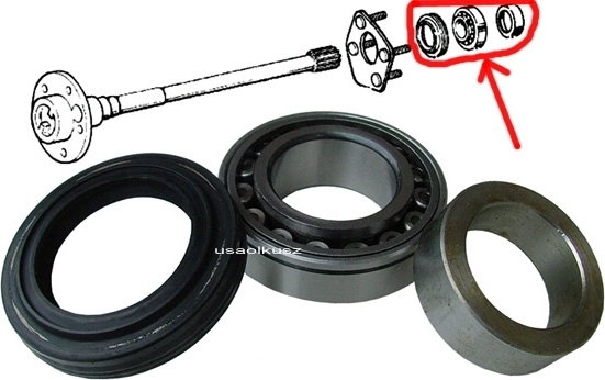 ROZNI Łożysko uszczelniacz pierścień tylnej półosi Jeep Grand Cherokee WJ WG