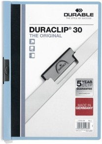 Duraclip DURABLE Skoroszyt zaciskowy 30 niebieski DU001-1