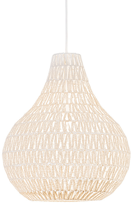 QAZQA Skandynawska lampa wisząca biała 45 cm - Lina Drop