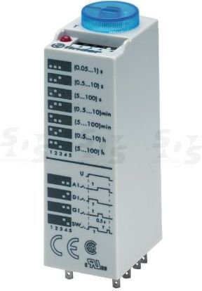 Finder Przekaźnik czasowy 4CO 7A 230-240V AC, Wielofunkcyjny Al, Dl, SW, GI(impu
