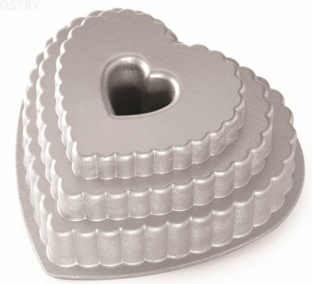 Nordic Ware Forma do ciasta TIERED HEART 89937