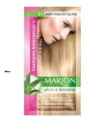 Marion Aloes & Keratyna 4-8 myć szampon koloryzujący w saszetce 51 Jasny Perłowy Blond 40ml