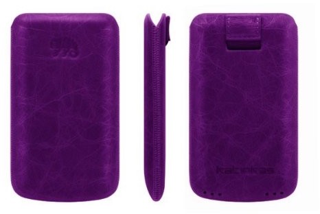 Katinkas Premium Leder Tasche für Apple iPhone 4 purpur
