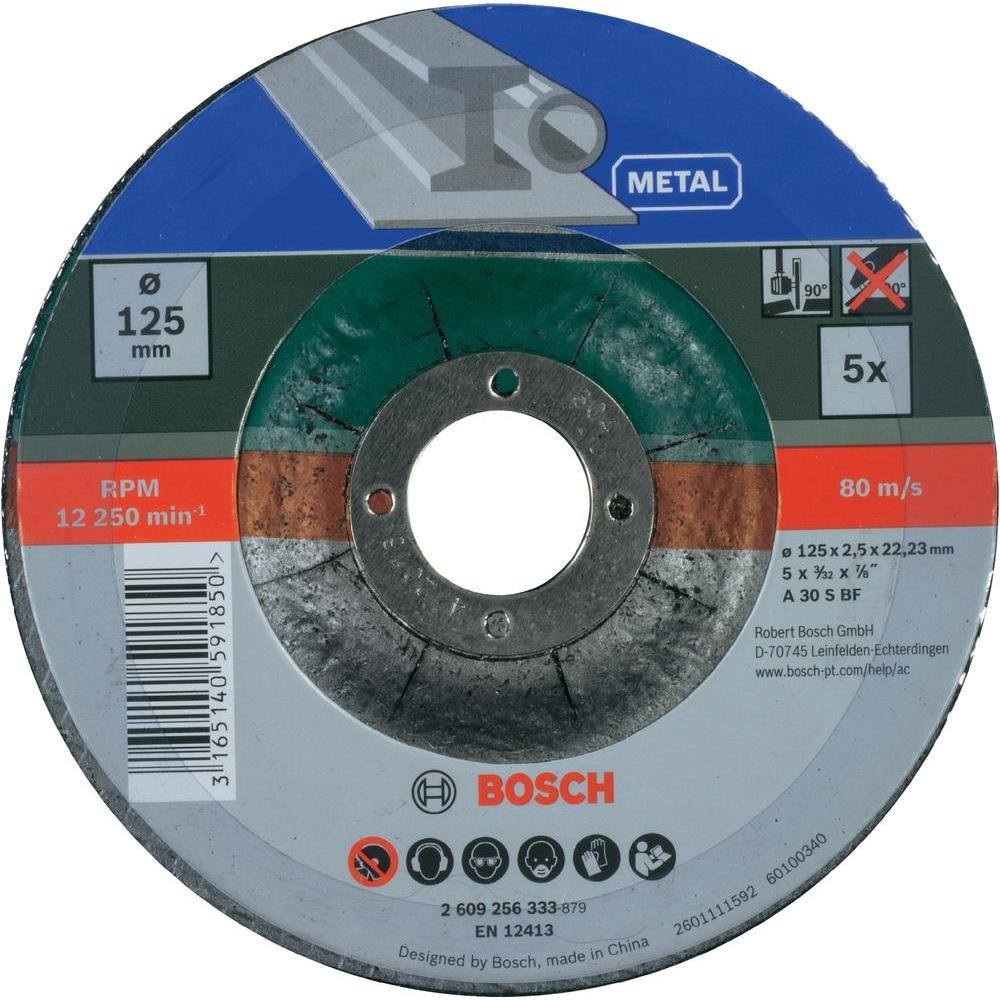 Bosch Zestaw tarcz tnących metal 5-częściowy 2609256333 Średnica 125 mm 5 szt