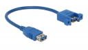 Delock Kabel USB USB A - USB A 0.25 m Niebieski 85111