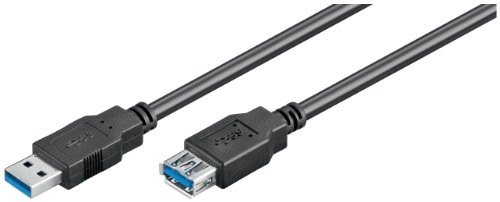 Wentronic przedłużacz USB 2.0 A wtyczka  a złącze żeńskie, rożne. Długości, czarny 93998
