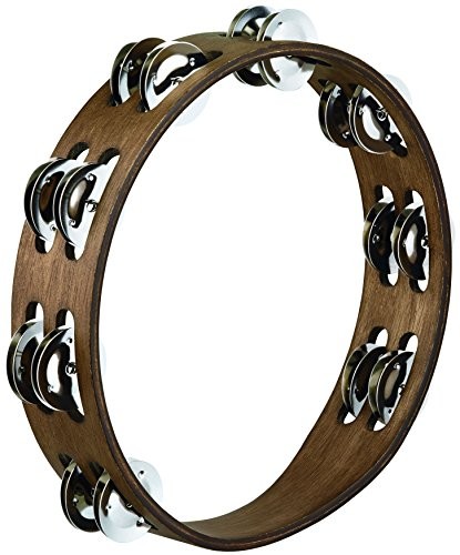 Meinl Percussion meinl Percussion ta1wb drewnianym Tambourine ze stali nierdzewnej o obejmy 25,4 cm (10 cali) o średnicy) Walnut brązowy TA2WB