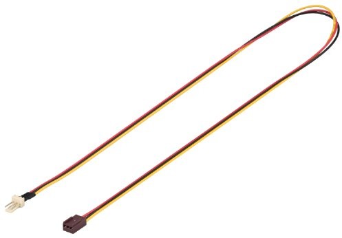 Wentronic 93876 Wewnętrzny wentylator-power kabel przedłużający gniazdo wtykowe (3 Pin) Czarny 4040849938764