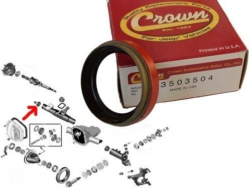 CROWN Uszczelniacz prawej półosi Disconnect Jeep Comanche MJ